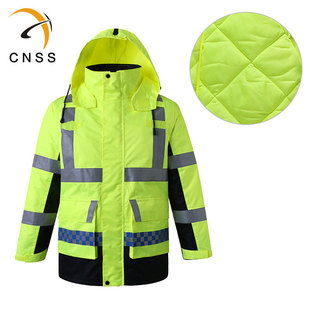 cnss拼搏中国棉衣 交通冬季安全加厚棉服两件套