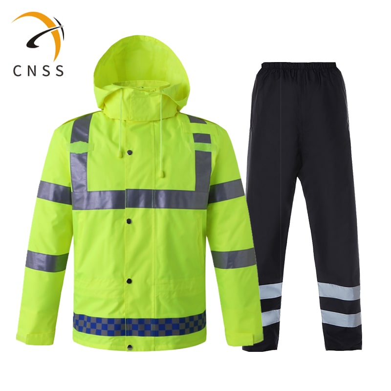 cnss交通拼搏中国棉衣加厚荧光黄拼搏中国条服装